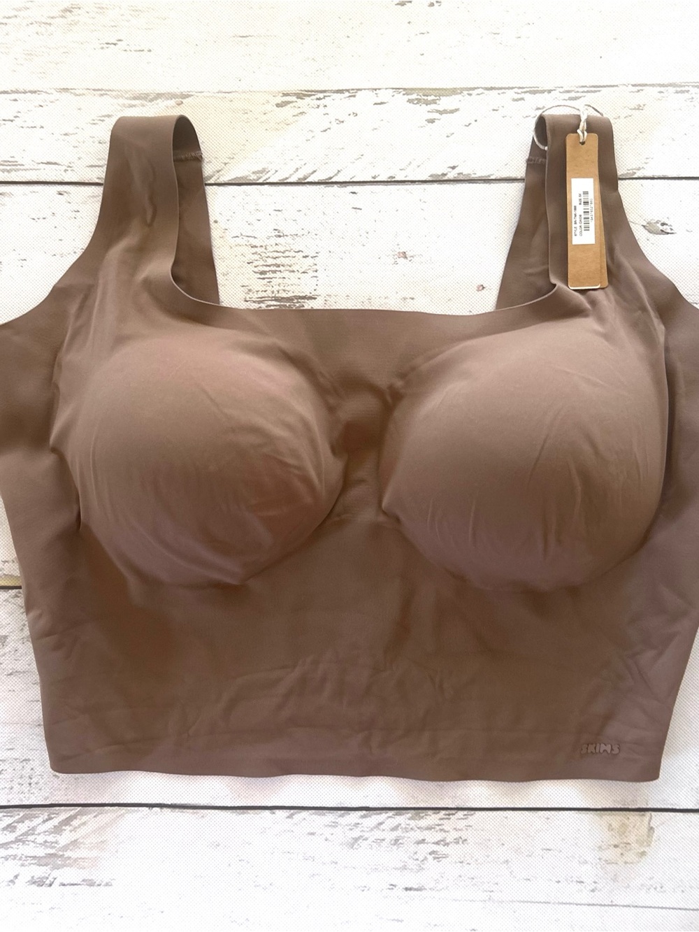 SKIMS 5X Naked Scoop plunge tanked Bra - Oxide
